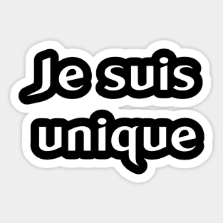 Je Suis Unique Sticker